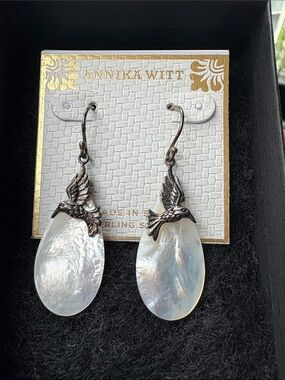 Annika Witt Iridescent Mother-of-Pearl Drop Sterling silver earrings